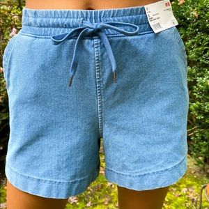 Uniqlo denim jersey shorts